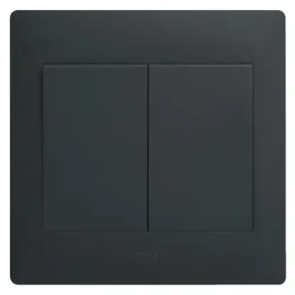 HAGER Metal 16A 2G2W Dual Switch resmi