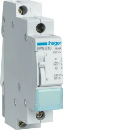 HAGER ELECTRO 16A KONT. 1NO 230V 1MOD OVERRIDE resmi