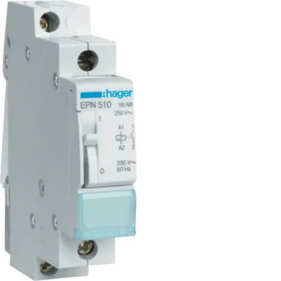 HAGER ELECTRO 16A KONT. 1NO 230V 1MOD OVERRIDE resmi