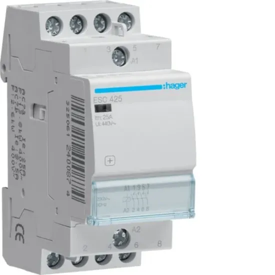 HAGER ELECTRO 25A KONT. 4NO resmi