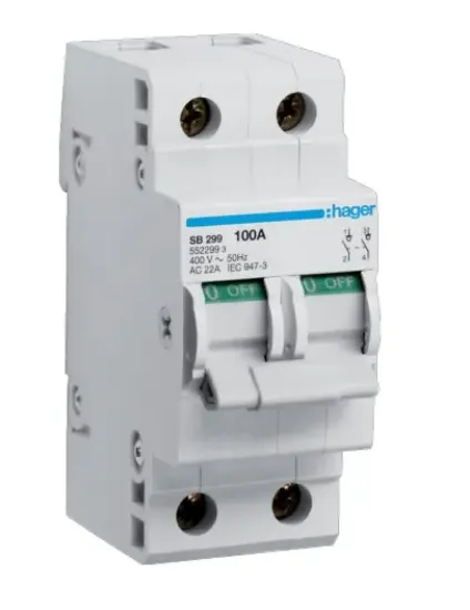 HAGER ELECTRO 2X100A İZOLATÖR ES. G. resmi
