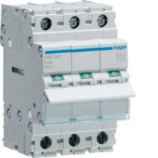 HAGER ELECTRO 3X63A İZOLATÖR ES. G. resmi
