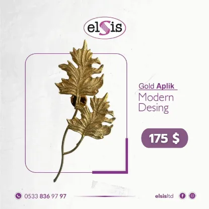 Modern Design Gold Aplik resmi